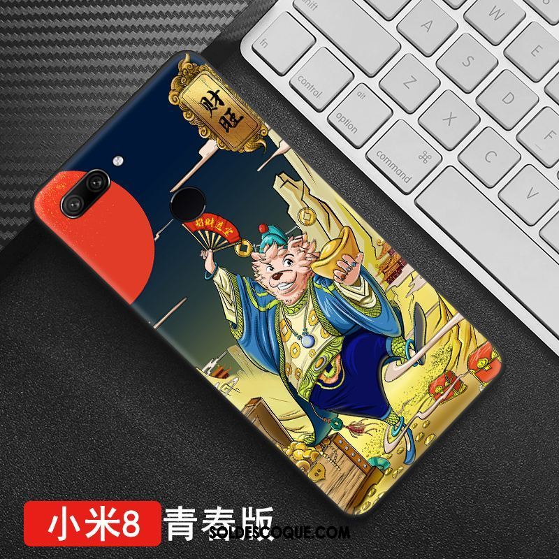 Coque Xiaomi Mi 8 Lite Jeunesse Modèle Dimensionnel Protection Style Chinois Pas Cher