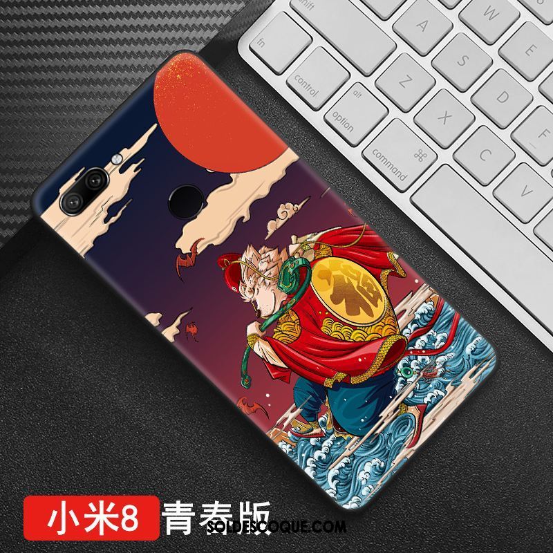 Coque Xiaomi Mi 8 Lite Jeunesse Modèle Dimensionnel Protection Style Chinois Pas Cher