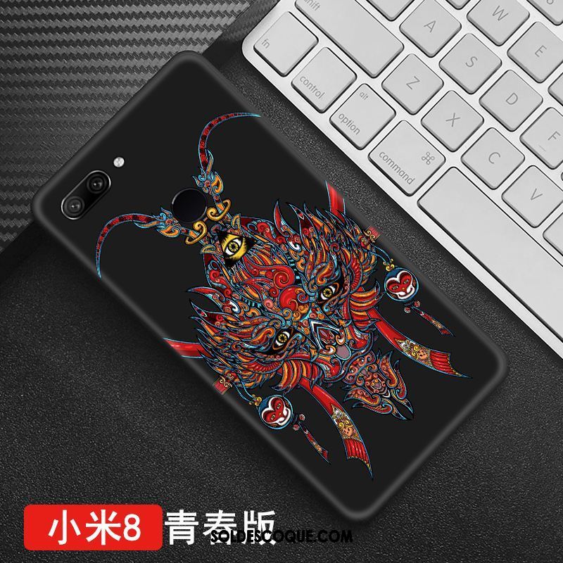 Coque Xiaomi Mi 8 Lite Jeunesse Modèle Dimensionnel Protection Style Chinois Pas Cher