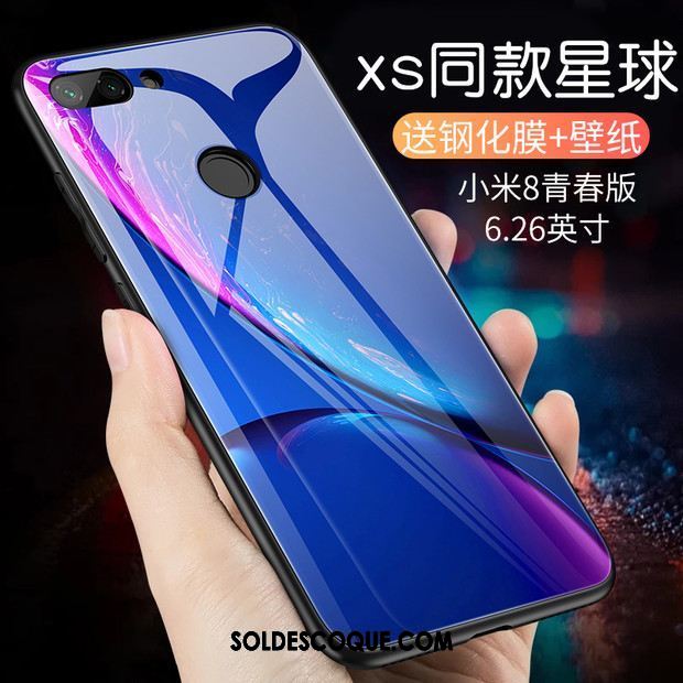 Coque Xiaomi Mi 8 Lite Jeunesse Silicone Créatif Fluide Doux Verre Pas Cher