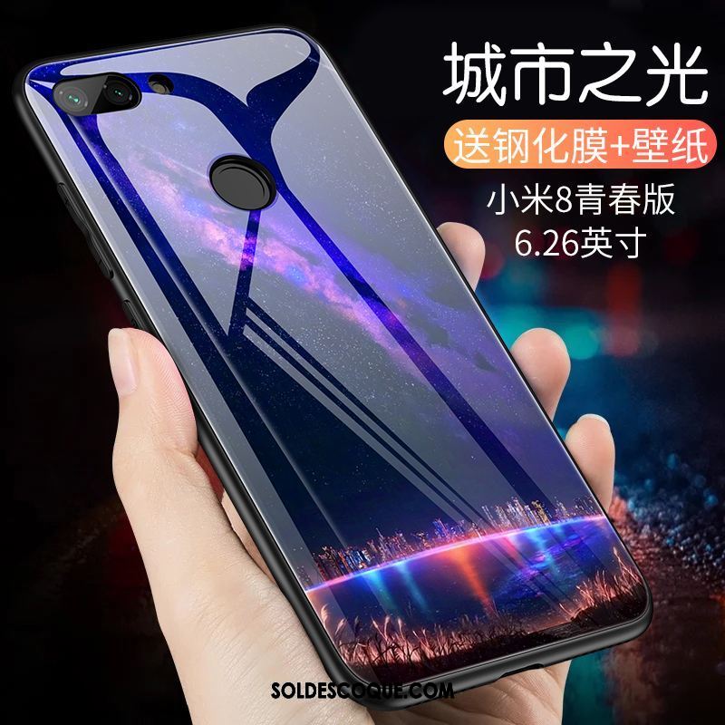 Coque Xiaomi Mi 8 Lite Jeunesse Silicone Créatif Fluide Doux Verre Pas Cher