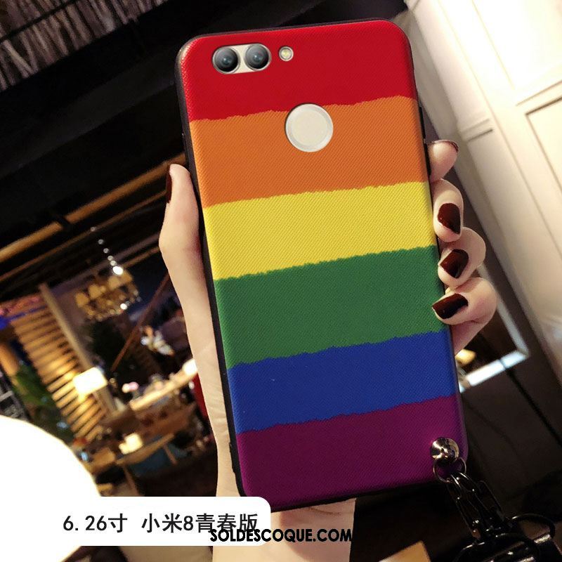 Coque Xiaomi Mi 8 Lite Jeunesse Étui Cœur Personnalité Protection Soldes