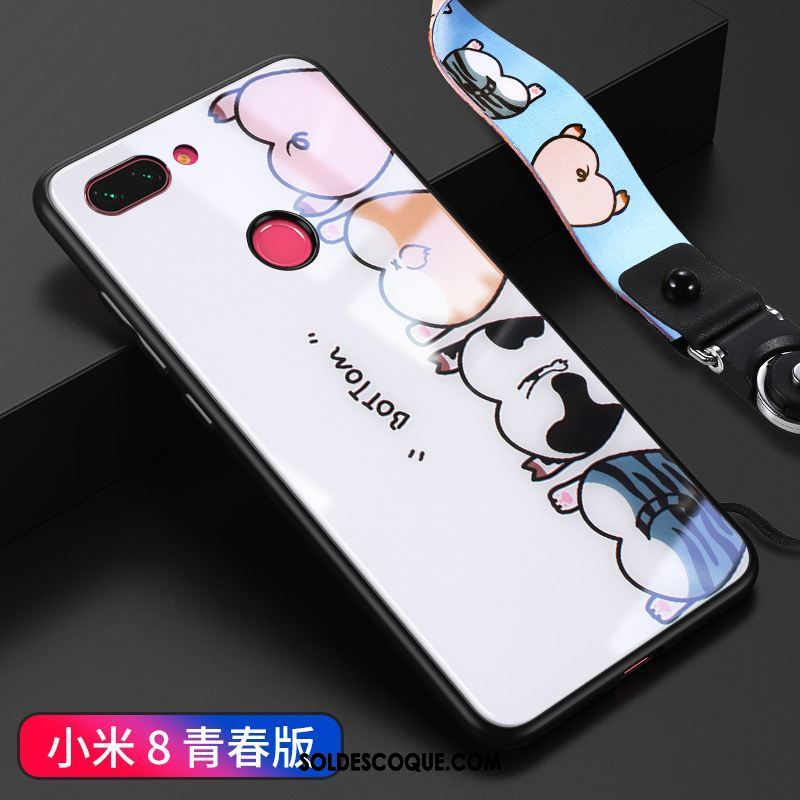 Coque Xiaomi Mi 8 Lite Petit Ornements Suspendus Silicone Étui Amoureux En Vente