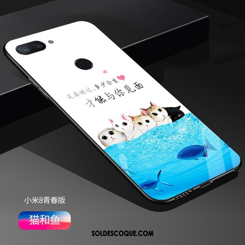 Coque Xiaomi Mi 8 Lite Protection Téléphone Portable Petit Verre Dessin Animé Housse France