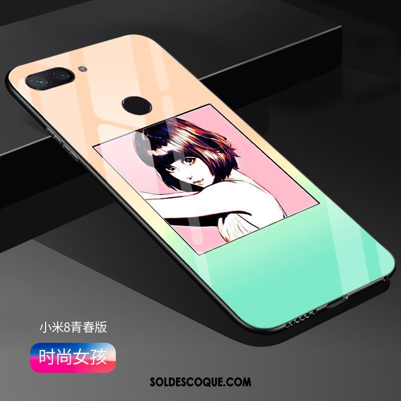 Coque Xiaomi Mi 8 Lite Protection Téléphone Portable Petit Verre Dessin Animé Housse France