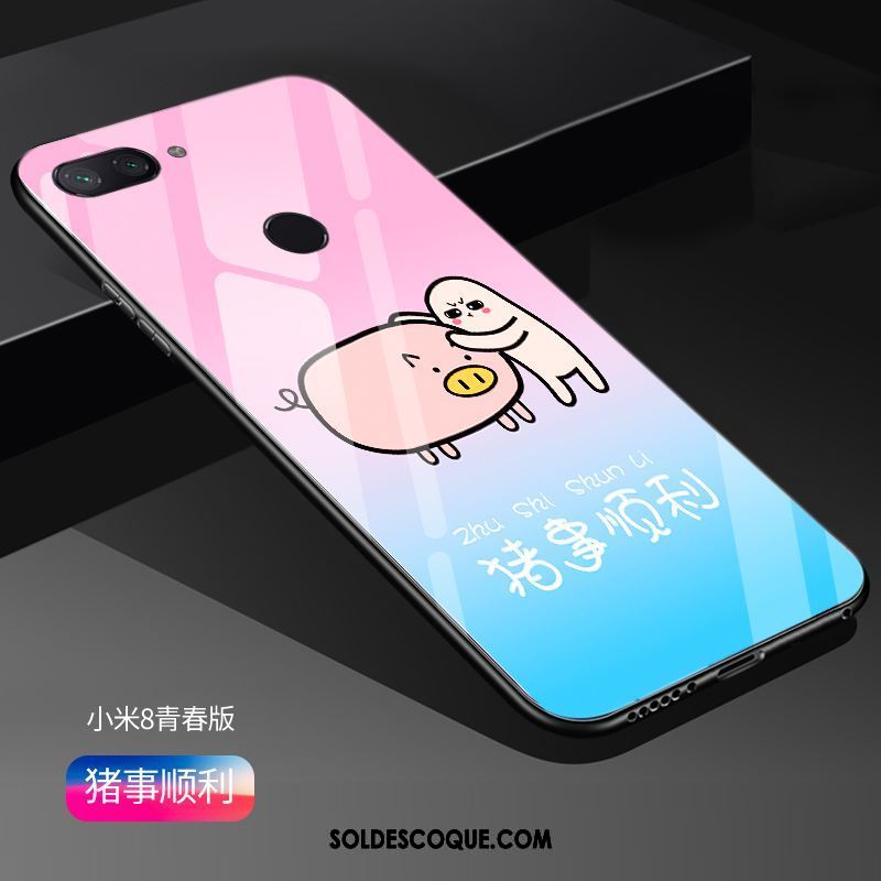 Coque Xiaomi Mi 8 Lite Protection Téléphone Portable Petit Verre Dessin Animé Housse France