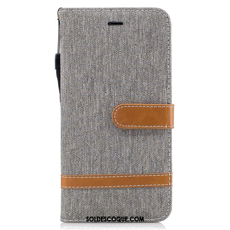 Coque Xiaomi Mi 8 Lite Protection Étui En Denim Incassable Bleu Housse Pas Cher