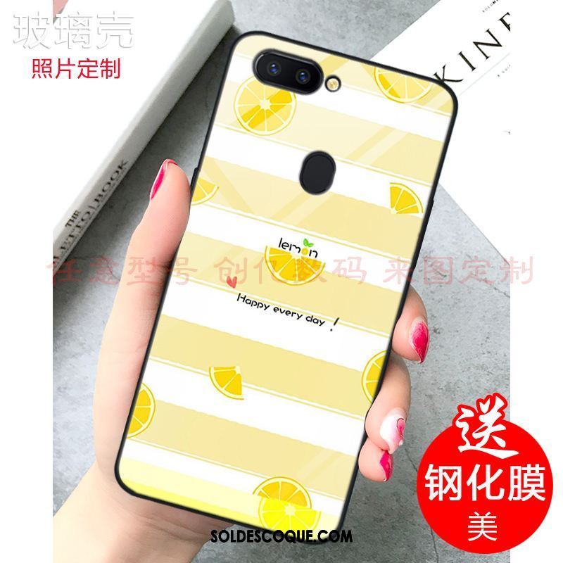 Coque Xiaomi Mi 8 Lite Rose Frais Jeunesse Citron Verre Soldes