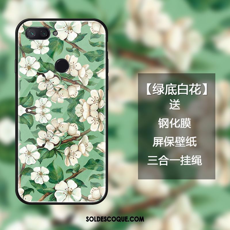 Coque Xiaomi Mi 8 Lite Sentir Personnalité Vert Verre Frais Pas Cher