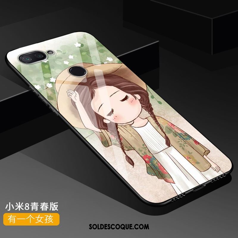 Coque Xiaomi Mi 8 Lite Silicone Petit Marque De Tendance Étui Transparent Housse Soldes