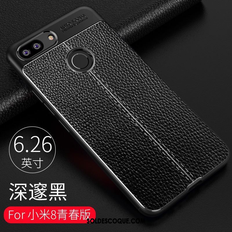 Coque Xiaomi Mi 8 Lite Tendance Bleu Étui Téléphone Portable Net Rouge Housse En Vente