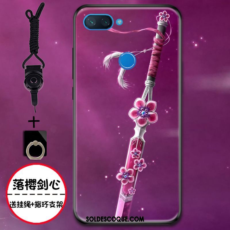 Coque Xiaomi Mi 8 Lite Tout Compris Étui Incassable Encre Délavé En Daim En Vente