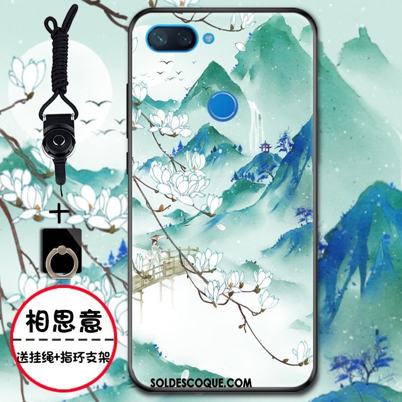 Coque Xiaomi Mi 8 Lite Tout Compris Étui Incassable Encre Délavé En Daim En Vente