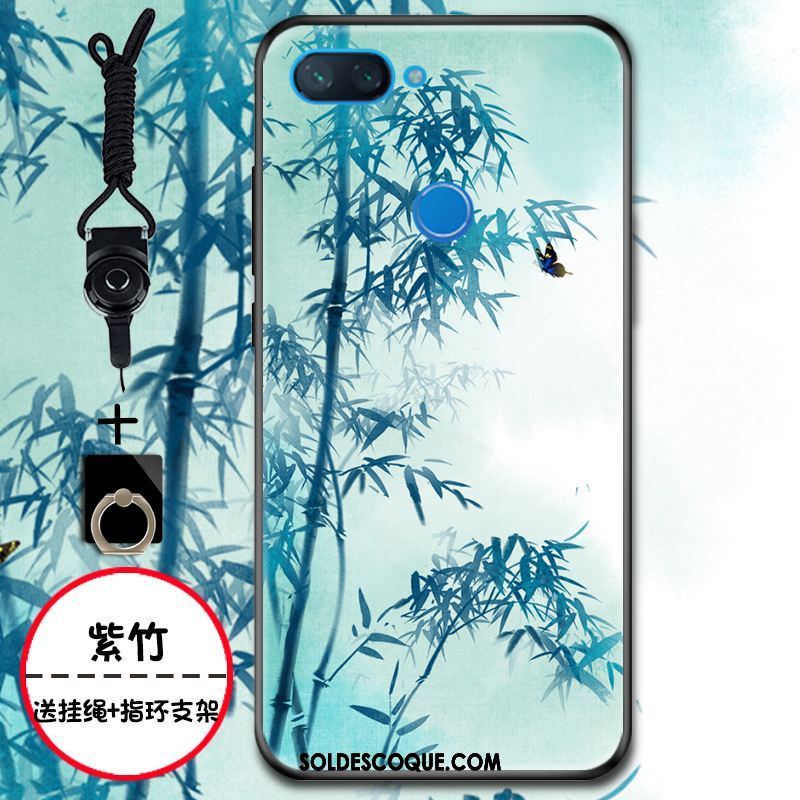 Coque Xiaomi Mi 8 Lite Tout Compris Étui Incassable Encre Délavé En Daim En Vente