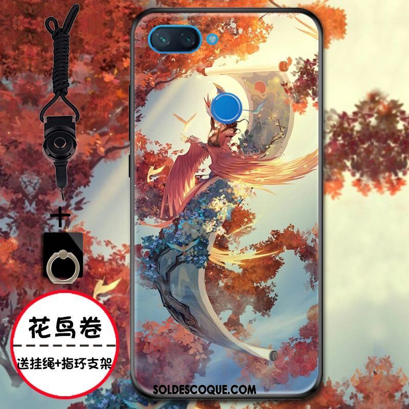 Coque Xiaomi Mi 8 Lite Tout Compris Étui Incassable Encre Délavé En Daim En Vente