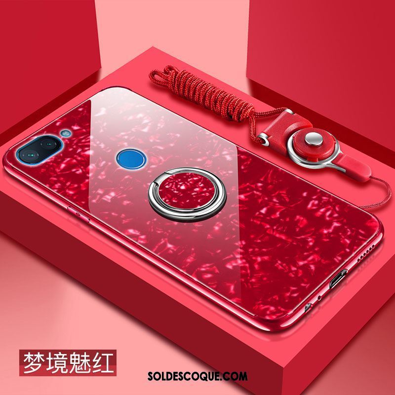Coque Xiaomi Mi 8 Lite Verre Silicone Téléphone Portable Net Rouge Petit Soldes