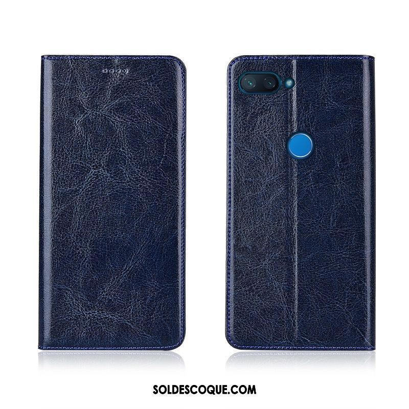 Coque Xiaomi Mi 8 Lite Étui En Cuir Cuir Véritable Clamshell Protection Modèle Fleurie En Vente