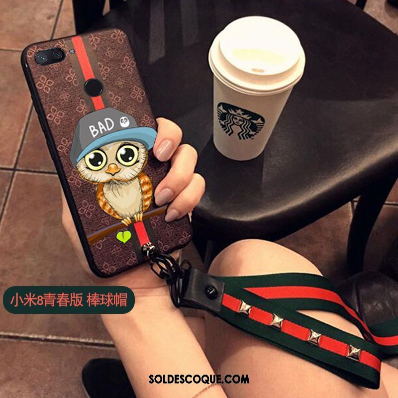 Coque Xiaomi Mi 8 Lite Étui Ornements Suspendus Légère Dessin Animé Jeunesse Pas Cher