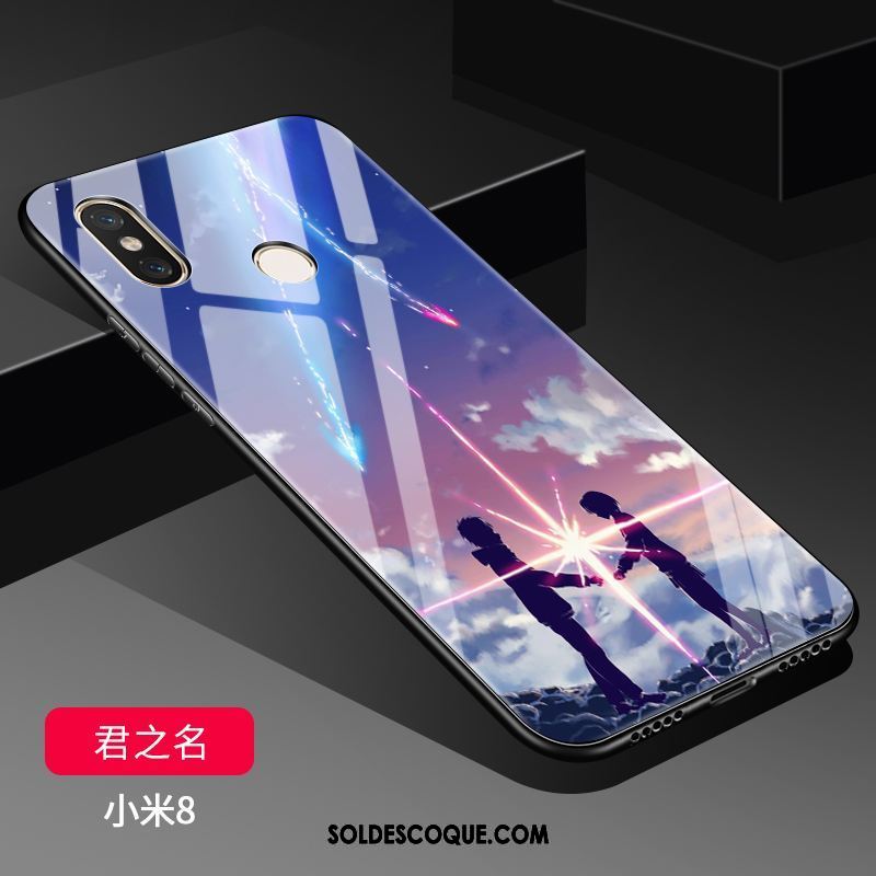 Coque Xiaomi Mi 8 Miroir Incassable Ornements Suspendus Petit Transparent Pas Cher