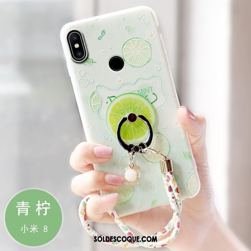 Coque Xiaomi Mi 8 Petit Gaufrage Tout Compris Téléphone Portable Fluide Doux Soldes