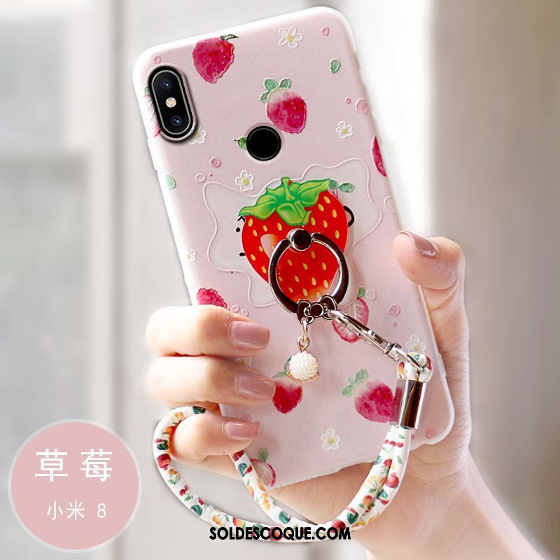 Coque Xiaomi Mi 8 Petit Gaufrage Tout Compris Téléphone Portable Fluide Doux Soldes