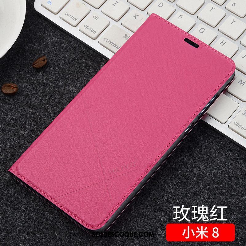 Coque Xiaomi Mi 8 Petit Noir Clamshell Téléphone Portable Étui Soldes