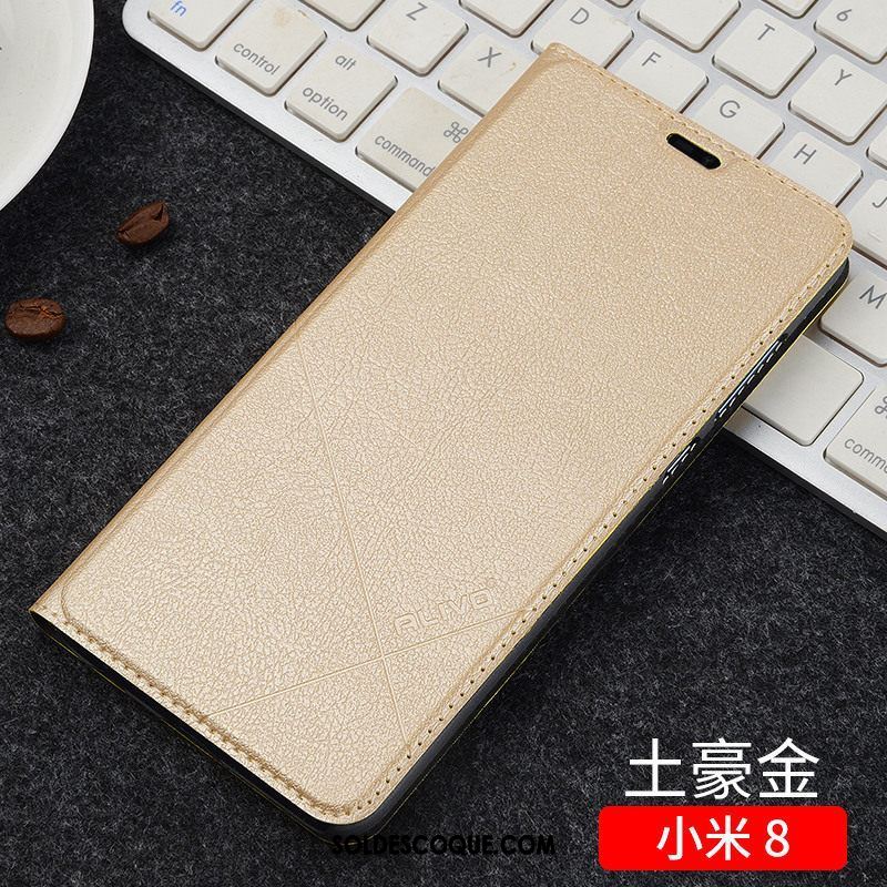 Coque Xiaomi Mi 8 Petit Noir Clamshell Téléphone Portable Étui Soldes