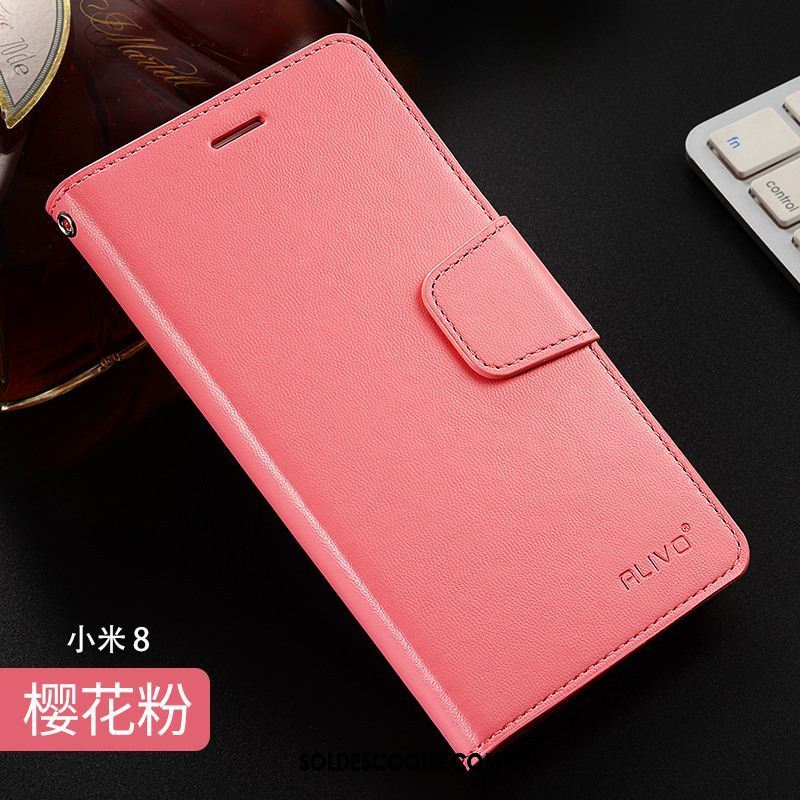 Coque Xiaomi Mi 8 Petit Or Clamshell Silicone Étui En Cuir Pas Cher