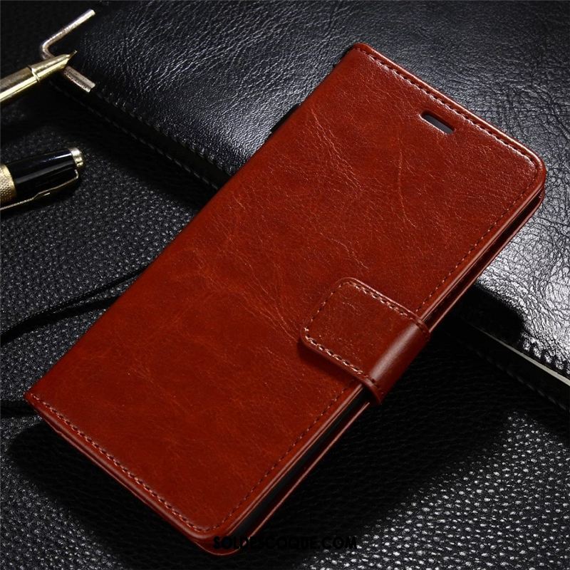 Coque Xiaomi Mi 8 Petit Téléphone Portable Incassable Rouge Étui En Cuir Pas Cher