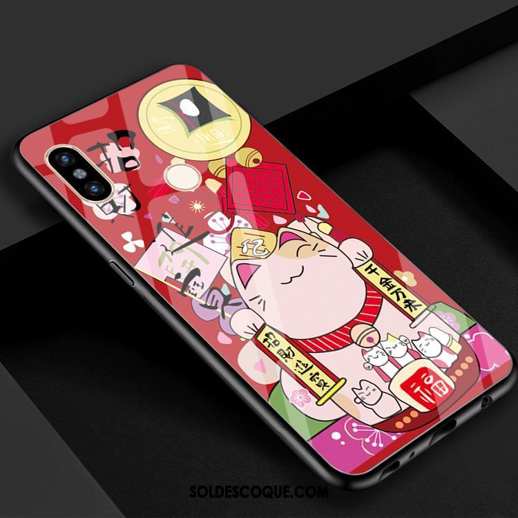 Coque Xiaomi Mi 8 Petit Verre Chat Téléphone Portable Charmant En Vente