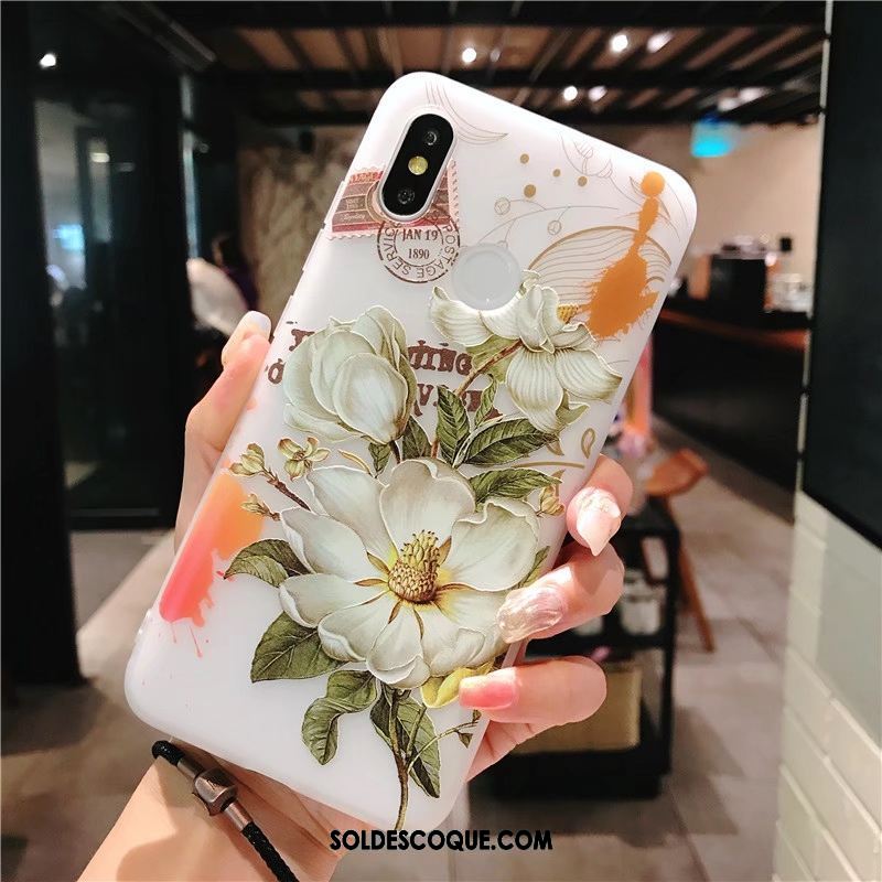 Coque Xiaomi Mi 8 Pivoine Rose Fleur Fluide Doux Téléphone Portable Housse Pas Cher