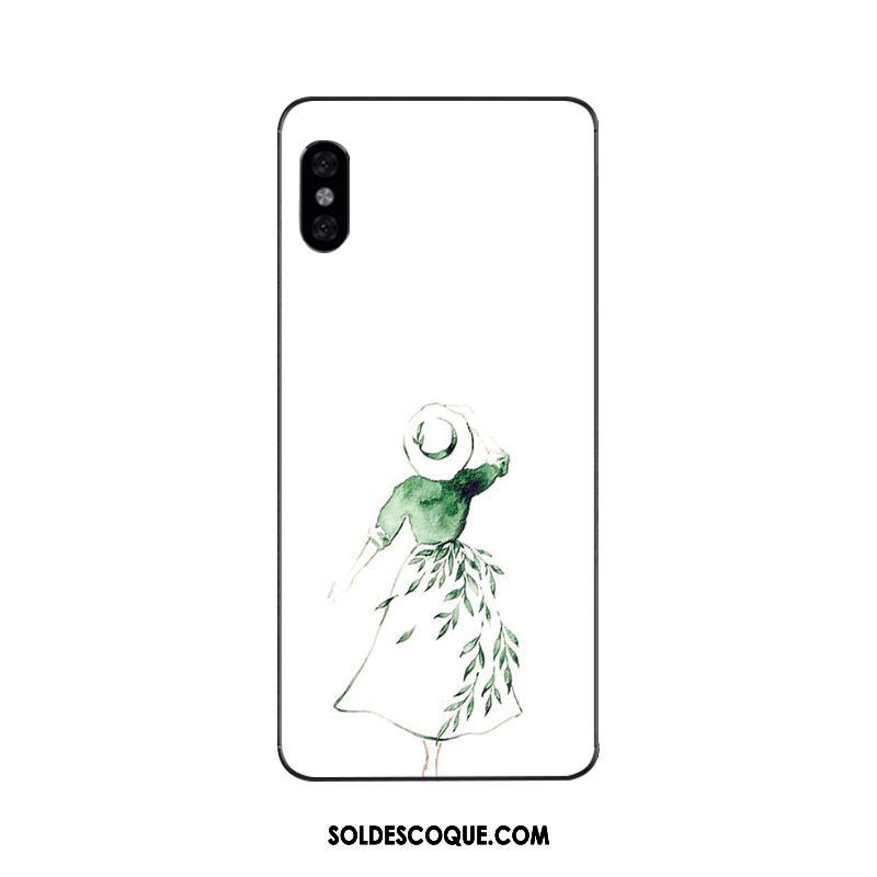 Coque Xiaomi Mi 8 Pro Blanc Gaufrage Couleur Protection Rouge France