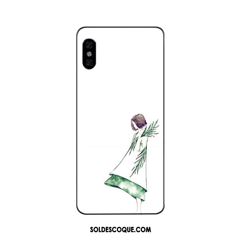 Coque Xiaomi Mi 8 Pro Blanc Gaufrage Couleur Protection Rouge France