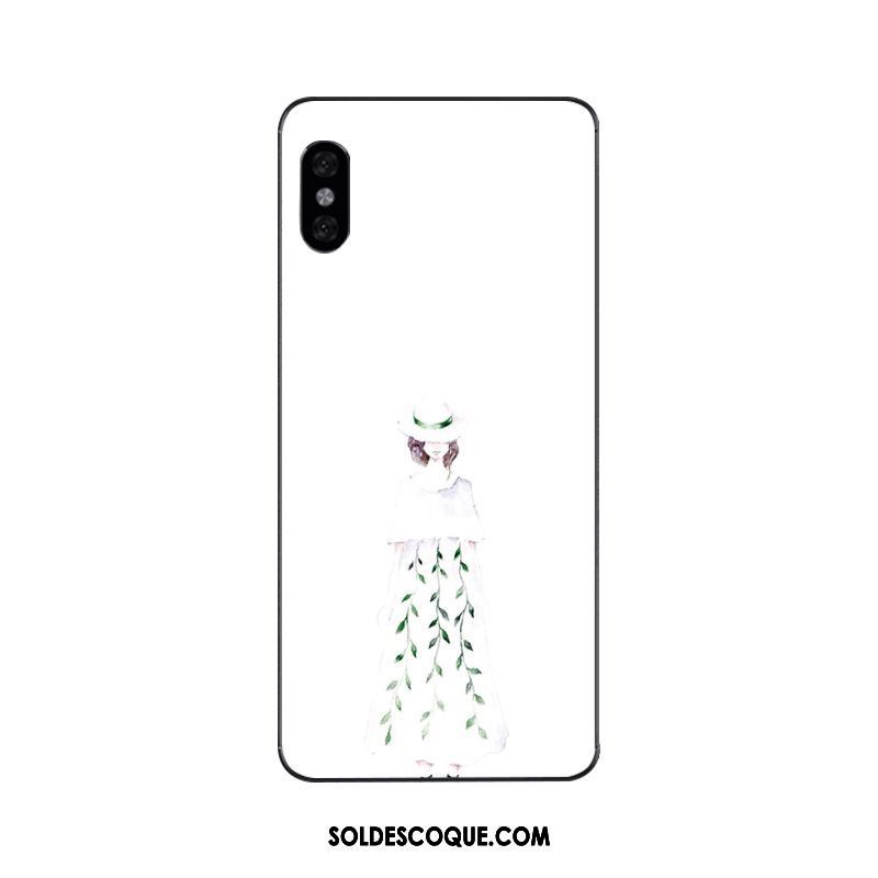 Coque Xiaomi Mi 8 Pro Blanc Gaufrage Couleur Protection Rouge France