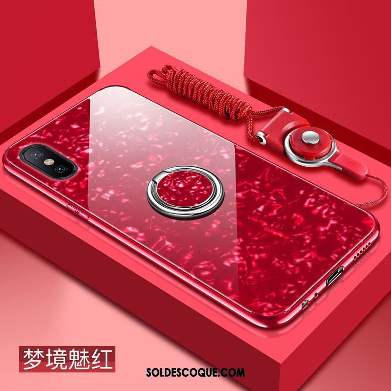 Coque Xiaomi Mi 8 Pro Difficile Protection Tout Compris Net Rouge Silicone Pas Cher