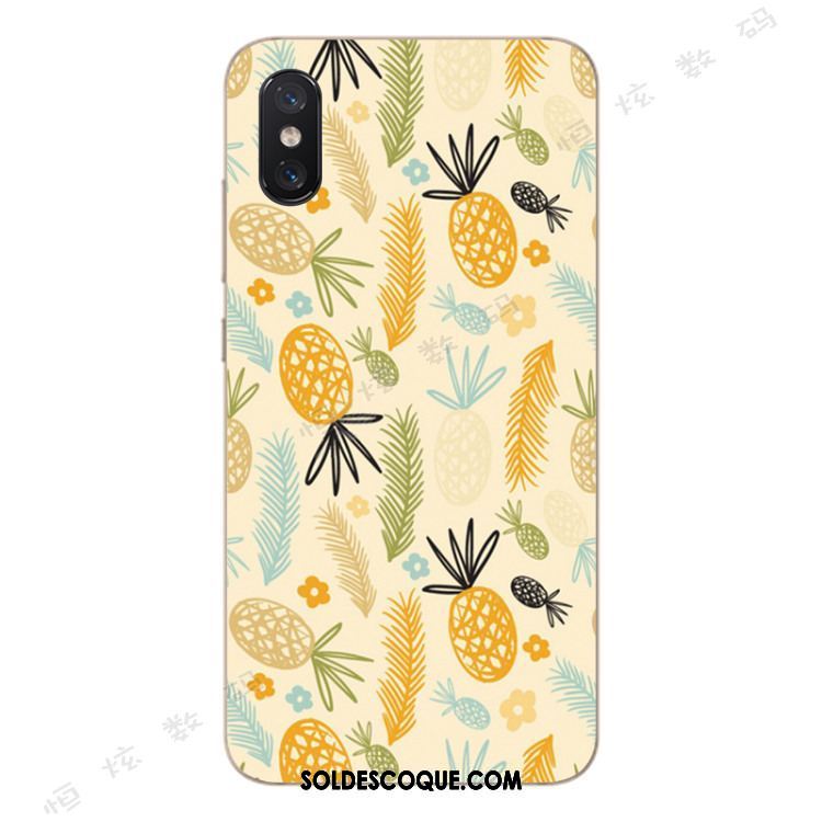 Coque Xiaomi Mi 8 Pro Fluide Doux Créatif Incassable Jaune Silicone Pas Cher