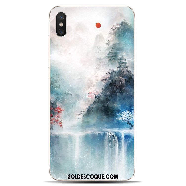 Coque Xiaomi Mi 8 Pro Fluide Doux Style Chinois Étui Téléphone Portable Modèle Fleurie Pas Cher