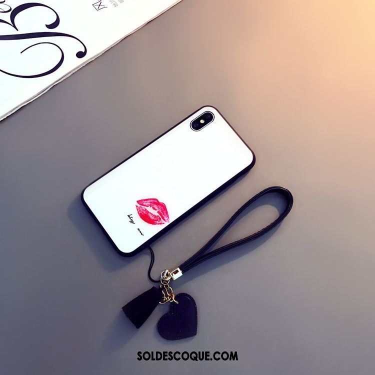 Coque Xiaomi Mi 8 Pro Lèvres Noir Modèle Fleurie Marque De Tendance Personnalité Housse Soldes