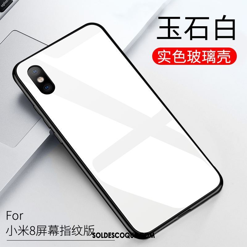 Coque Xiaomi Mi 8 Pro Marque De Tendance Verre Petit Téléphone Portable Difficile Housse Pas Cher