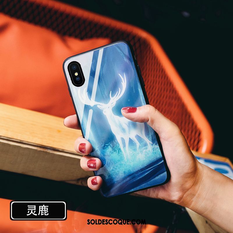 Coque Xiaomi Mi 8 Pro Miroir Protection Marque De Tendance Noir Verre Trempé En Ligne