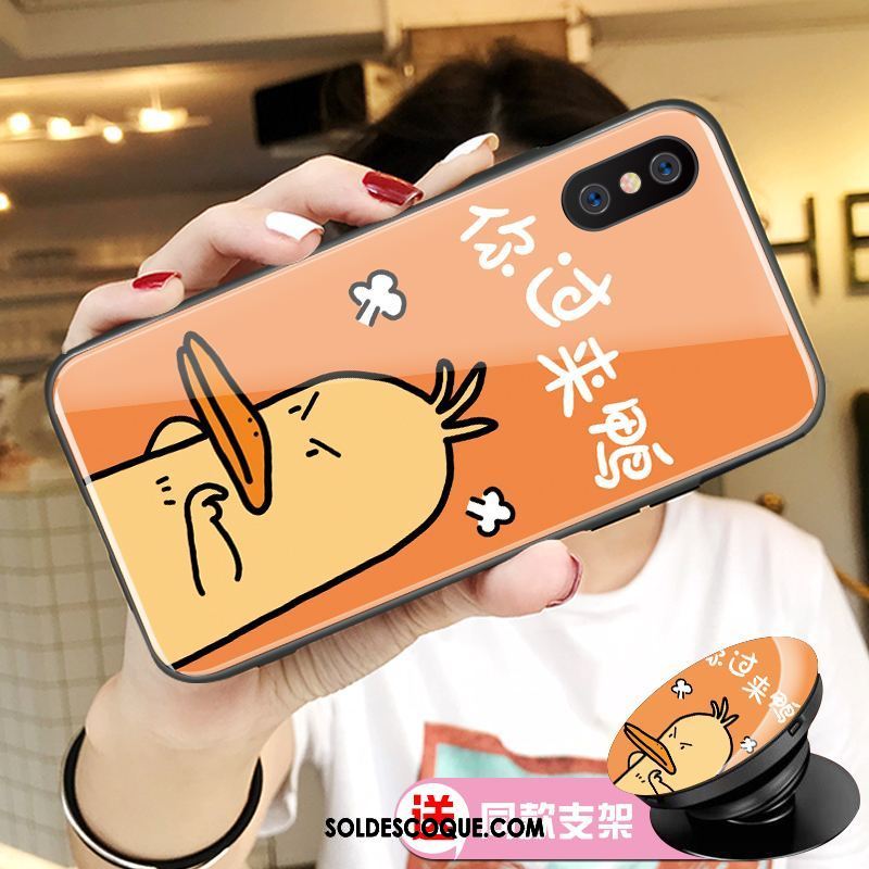 Coque Xiaomi Mi 8 Pro Modèle Fleurie Dessin Animé Tendance Verre Amoureux Pas Cher