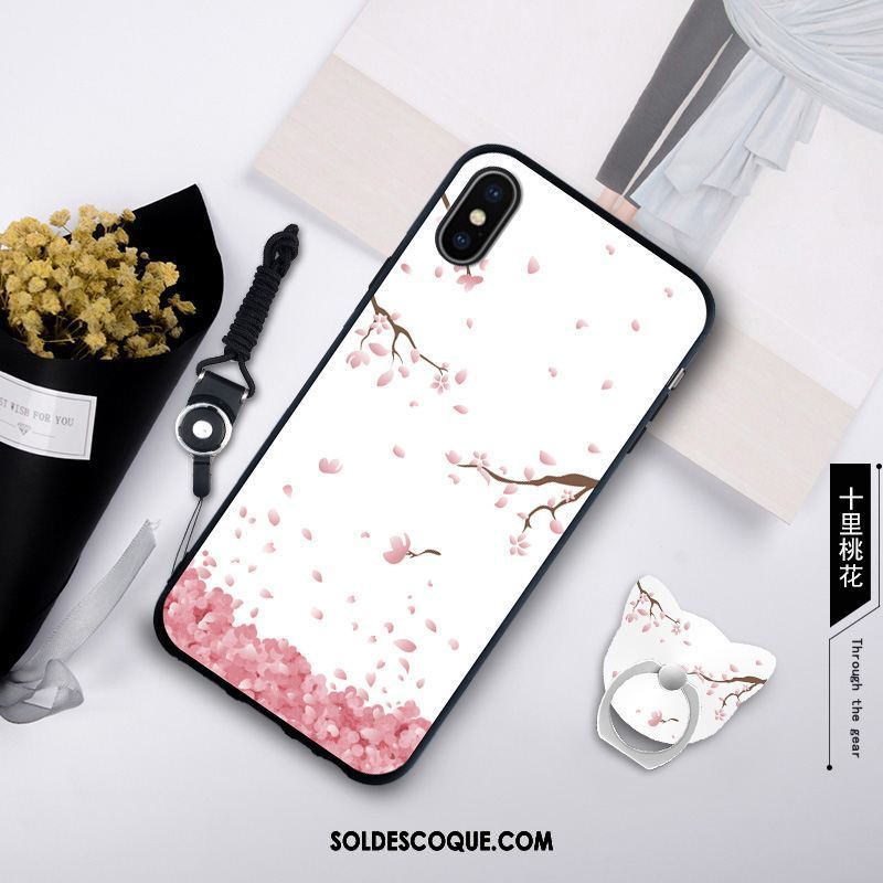 Coque Xiaomi Mi 8 Pro Modèle Fleurie Rose Petit Fluide Doux Téléphone Portable Pas Cher