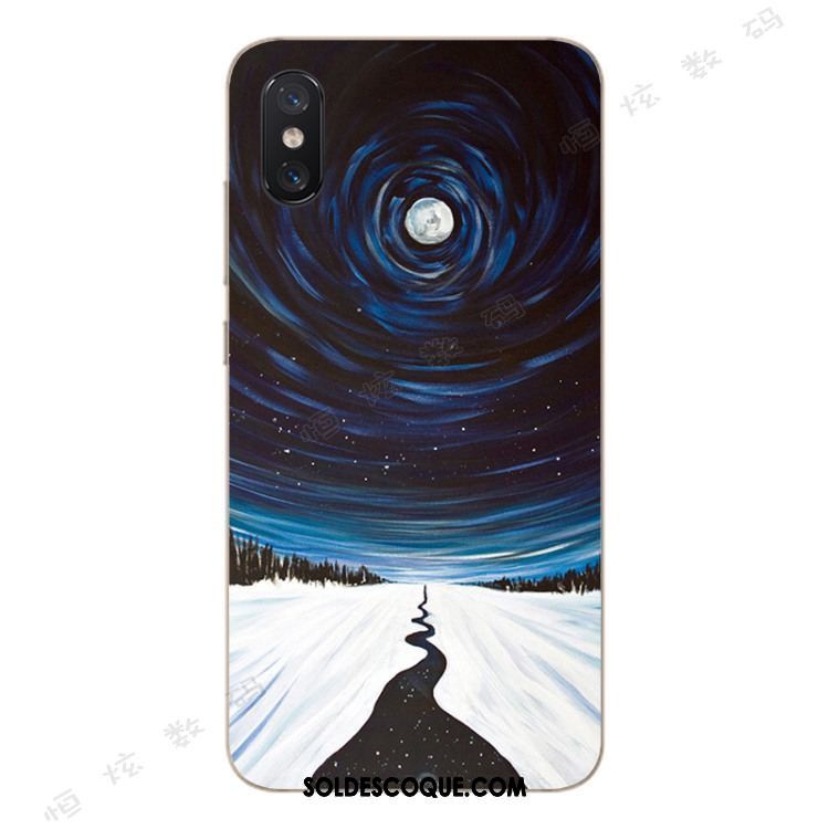 Coque Xiaomi Mi 8 Pro Modèle Fleurie Tout Compris Tendance Silicone Bleu Pas Cher