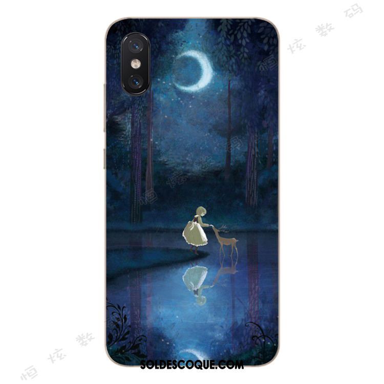 Coque Xiaomi Mi 8 Pro Modèle Fleurie Tout Compris Tendance Silicone Bleu Pas Cher