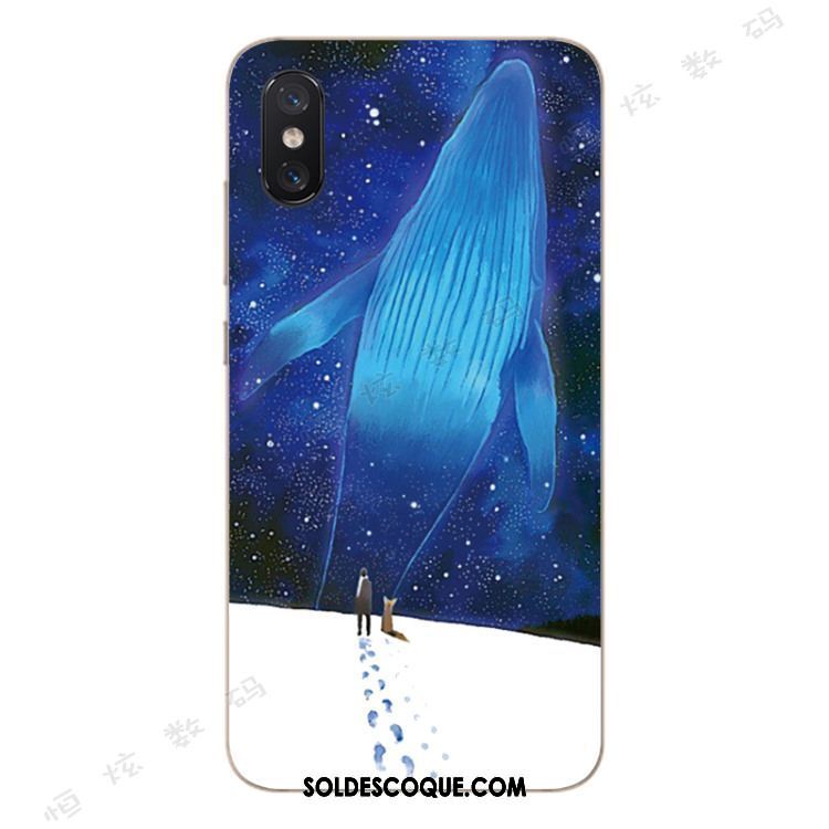 Coque Xiaomi Mi 8 Pro Modèle Fleurie Tout Compris Tendance Silicone Bleu Pas Cher