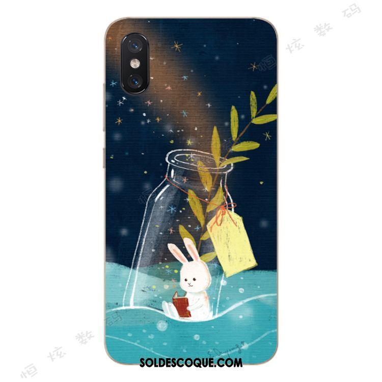 Coque Xiaomi Mi 8 Pro Modèle Fleurie Tout Compris Tendance Silicone Bleu Pas Cher