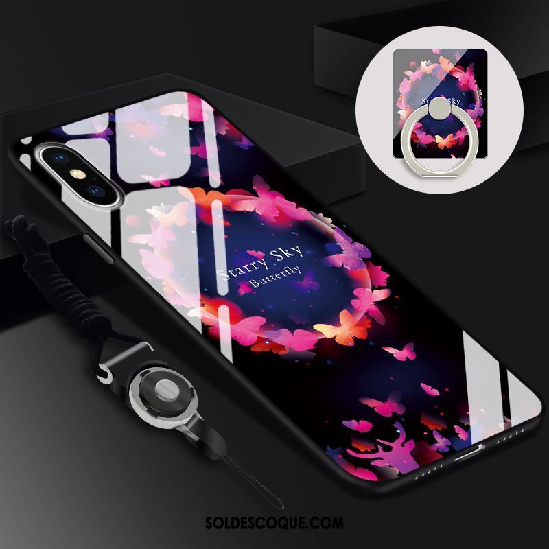 Coque Xiaomi Mi 8 Pro Nouveau Créatif Mode Verre Trempé Noir Housse Soldes