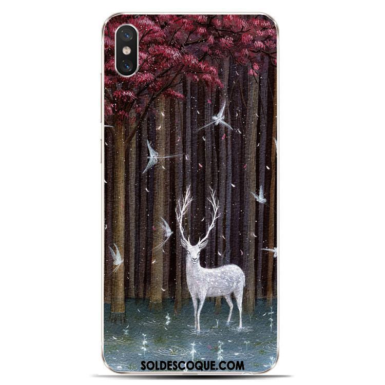 Coque Xiaomi Mi 8 Pro Protection Beau Cerf Fluide Doux Téléphone Portable Pas Cher