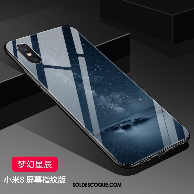 Coque Xiaomi Mi 8 Pro Protection Créatif Difficile Bleu Fluide Doux France