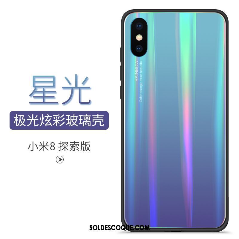 Coque Xiaomi Mi 8 Pro Tendance Bleu Nouveau Dégradé De Couleur Protection Pas Cher